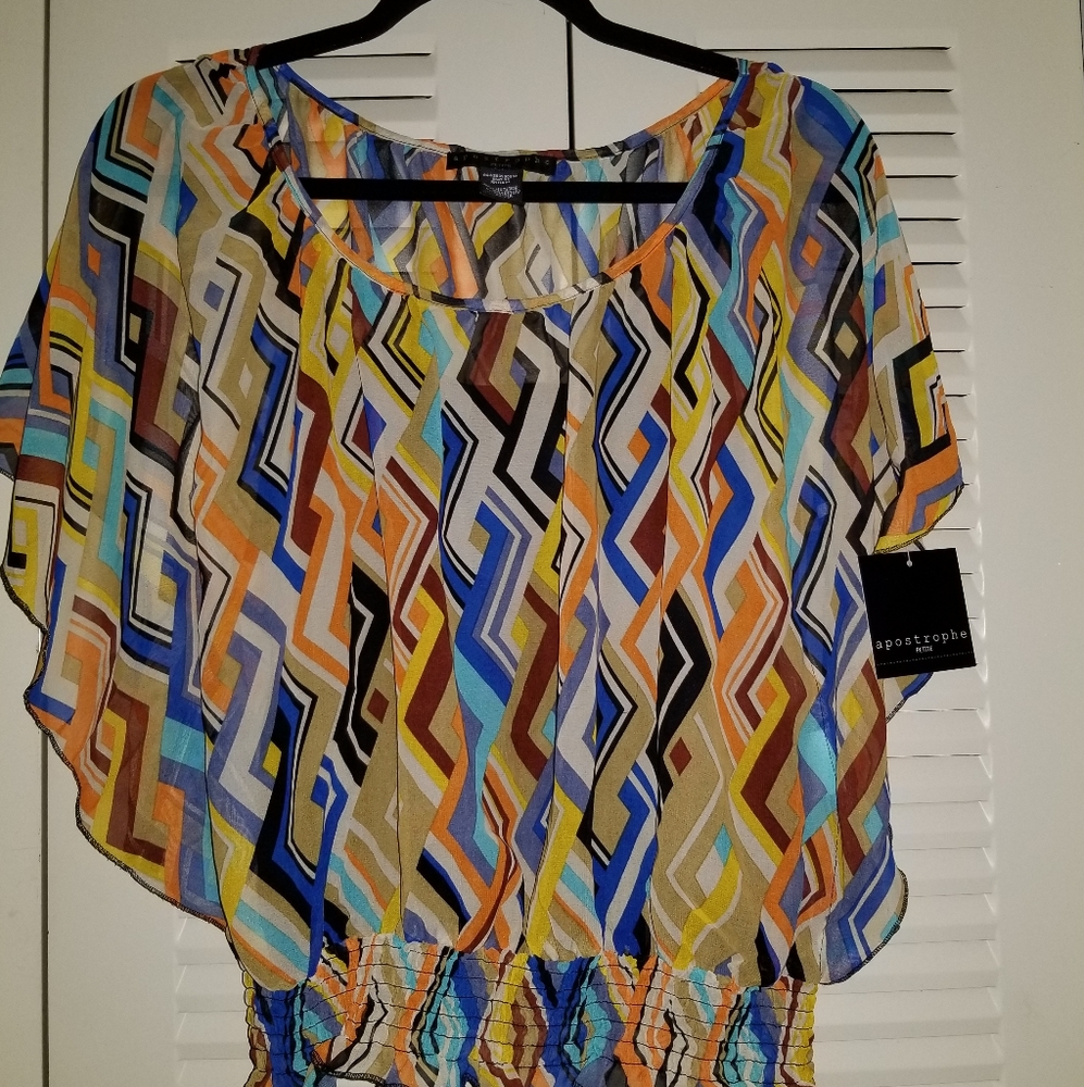 Geometric Patterned Blouse